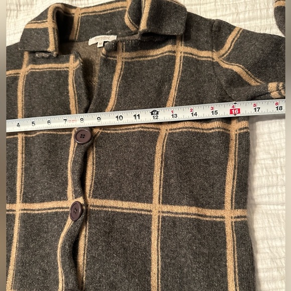 Bartolini Checked Wool & Cashmere Blend Cardigan - Size M - Picture 7 of 9